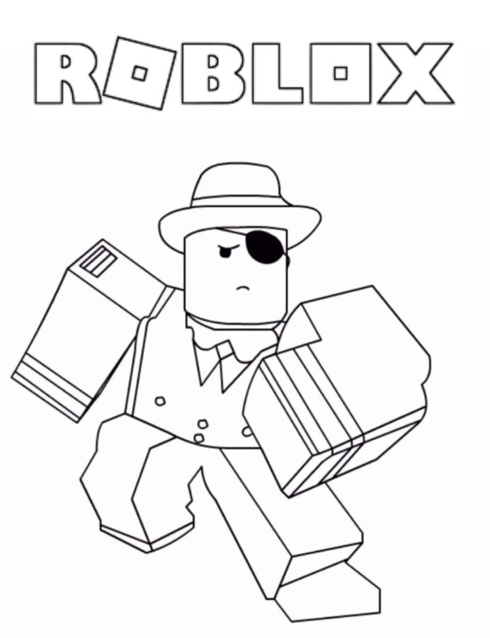 Coloring page Roblox one eye
